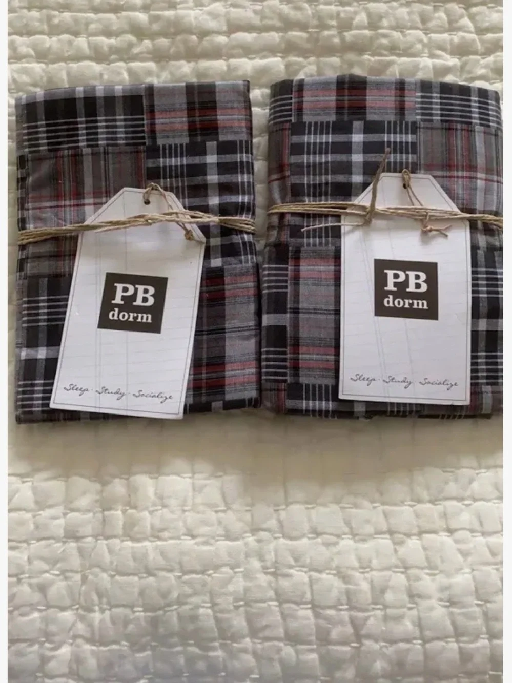 Pottery Barn Dorm Sullivan Plaid Sham Standard Size 100% Cotton